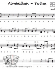 Almhütten-Polka - Griffschrift zum Download