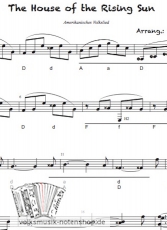 House of the Rising Sun - Griffschrift zum Download