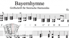 Bayernhymne (schwer) - Griffschrift zum Download