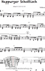 Happurger Schottisch - Notenausgabe