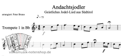 Andachtsjodler für Blechbläser Quartett - zum Download