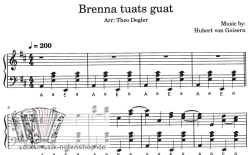 Brenna tuats guad - für Akkordeon zum Download