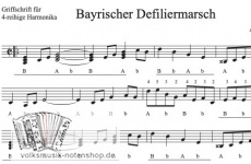 Bayrischer Defiliermarsch - Griffschrift zum Download