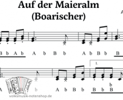 Auf der Maieralm - Boarischer - Griffschrift zum Download