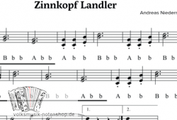 Zinnkopf Landler - Griffschrift zum Download