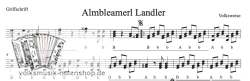 Almbleamerl Landler - Griffschrift zum Download