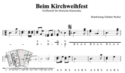 Beim Kirchweihfest v. Huby Mayer - Griffschrift zum Download