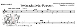 Weihnachtslieder-Potpourri für Tanzlsmusibesetzung - Download
