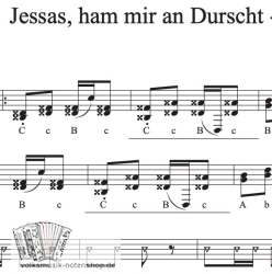 Jessas, ham mir an Durscht - Griffschrift zum Download