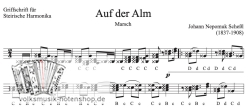 Auf der Alm - Marsch - Griffschrift zum Download
