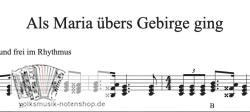 Als Maria übers Gebirge ging - Griffschrift zum Download