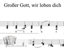 Großer Gott, wir loben Dich - Griffschrift zum Download