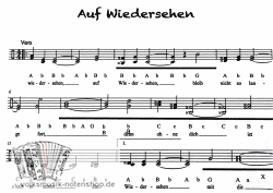 Auf Wiedersehen - Griffschrift zum Download