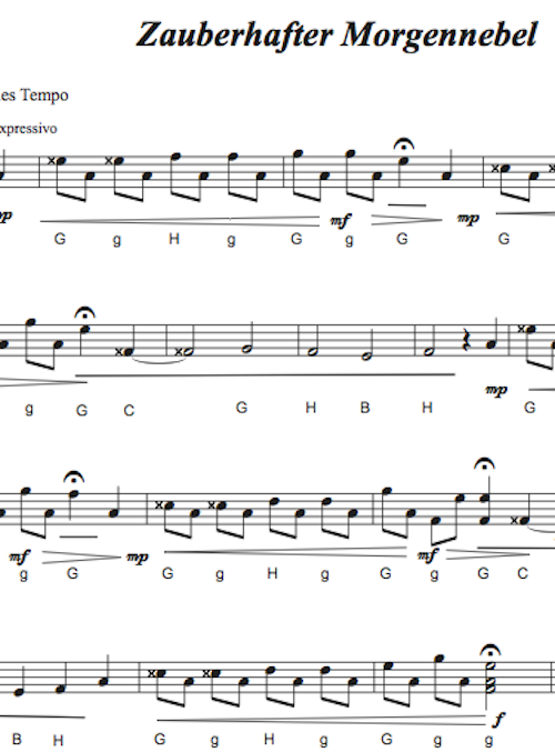 Zauberhafter Morgennebel - Griffschrift zum Download