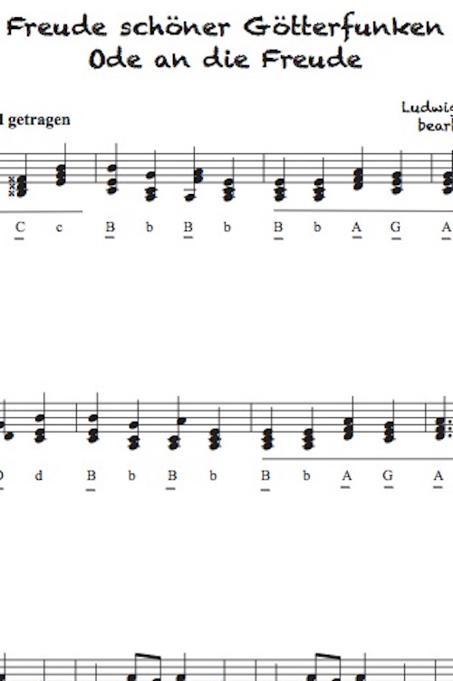 Freude schöner Götterfunken - Griffschrift zum Download