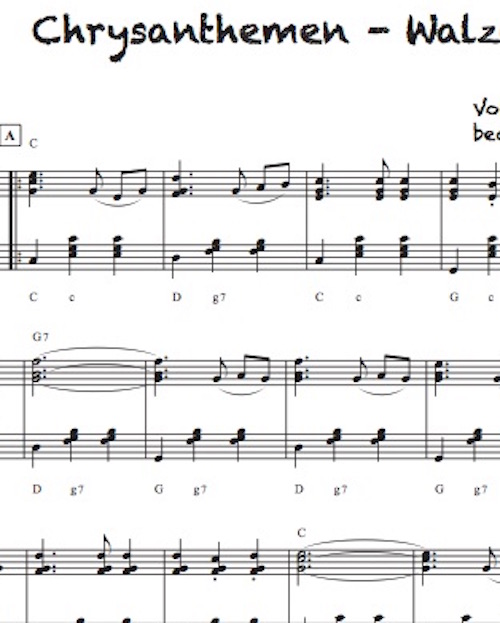 Chrysanthemen – Walzer - Noten zum Download