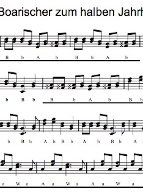 A Boarischer zum halben Jahrhundert - Griffschrift zum Download