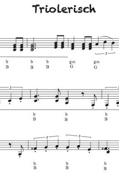 Triolerisch - Marsch - Griffschrift zum Download