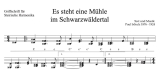 Es steht eine Mühle im Schwarzwäldertal - Griffschrift zum Download