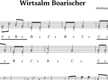 Wirtsalm Boarischer - v. A. Niedermaier - Griffschrift zum Download