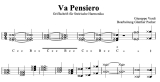 Va Pensiero (Nabucco) - Griffschrift zum Download