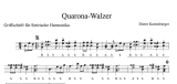 Quarona Walzer - Griffschrift zum Download - GEMA-frei!