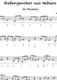 Gefangenenchor (Nabuco) - Griffschrift zum Download