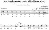 Landeshymne Württemberg - Griffschrift zum Download