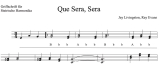Que sera, sera - Griffschrift zum Download