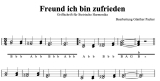 Freund, ich bin zufrieden - Griffschrift zum Download