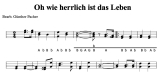 Oh wie herrlich ist das Leben - Griffschrift zum Download