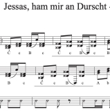 Jessas, ham mir an Durscht - Griffschrift zum Download