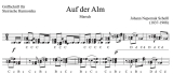 Auf der Alm - Marsch - Griffschrift zum Download