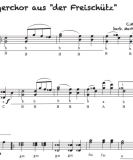 Jägerchor aus "Der Freischütz" - Griffschrift zum Download
