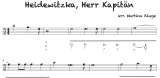 Heidewitzka, Herr Kapitän - Griffschrift zum Download